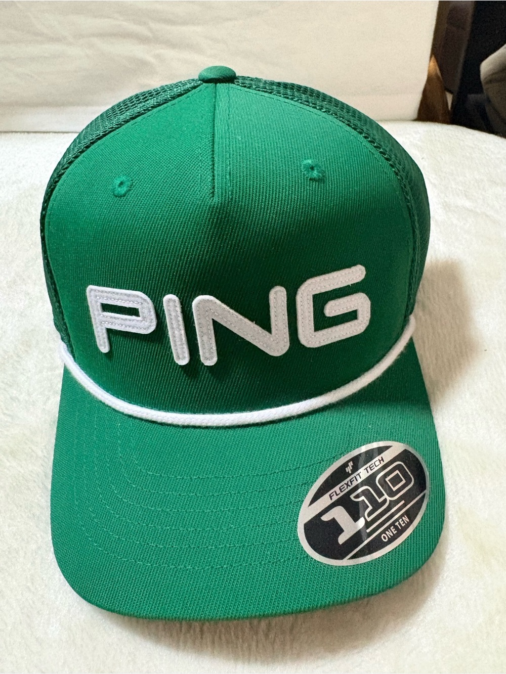 Ping Green Trucker Cap with White logo